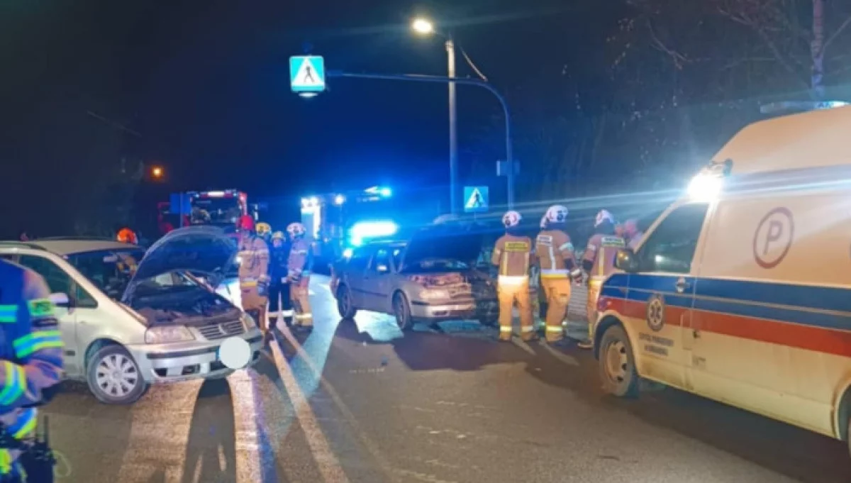 Kolizja w Rupniowie/fot.: OSP Łososina Górna