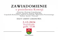 Zawiadomienie o posiedzeniu Komisji Rady Gminy Limanowa - 2.12 - zdjęcie główne