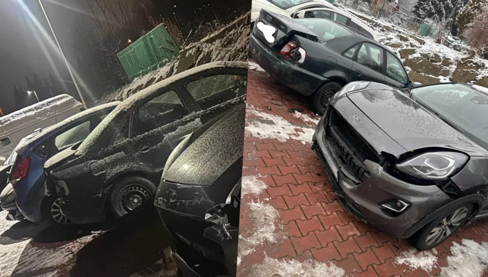 Uszkodził cztery pojazdy i uciekł z miejsca zdarzenia (NAGRANIE) - zdjęcie 1