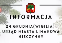 W Wigilię Urząd Miasta Limanowa będzie nieczynny - zdjęcie główne