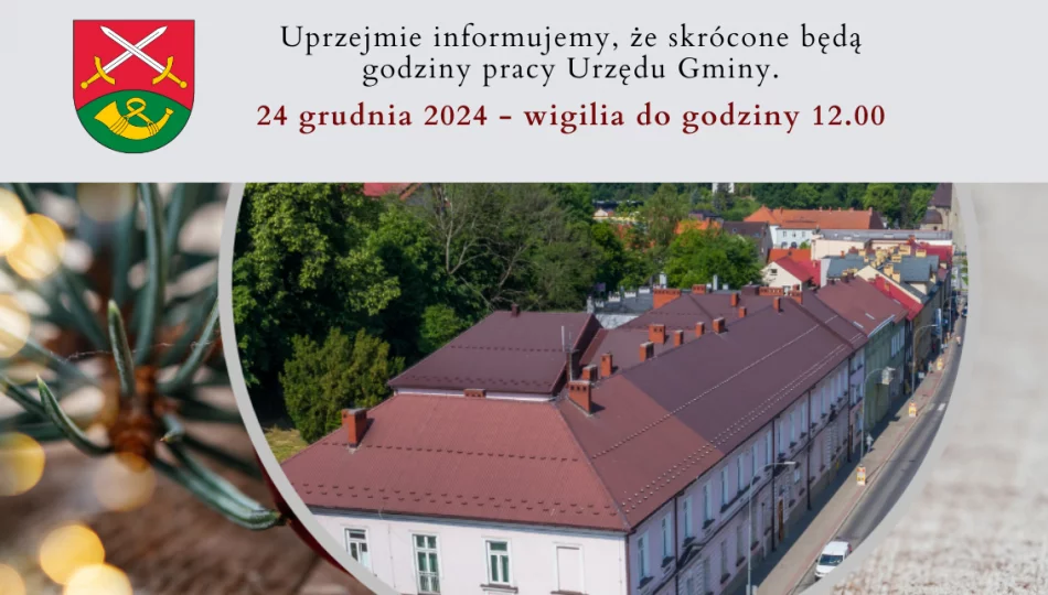W Wigilię Urząd Gminy Limanowa czynny do 12.00 - zdjęcie 1