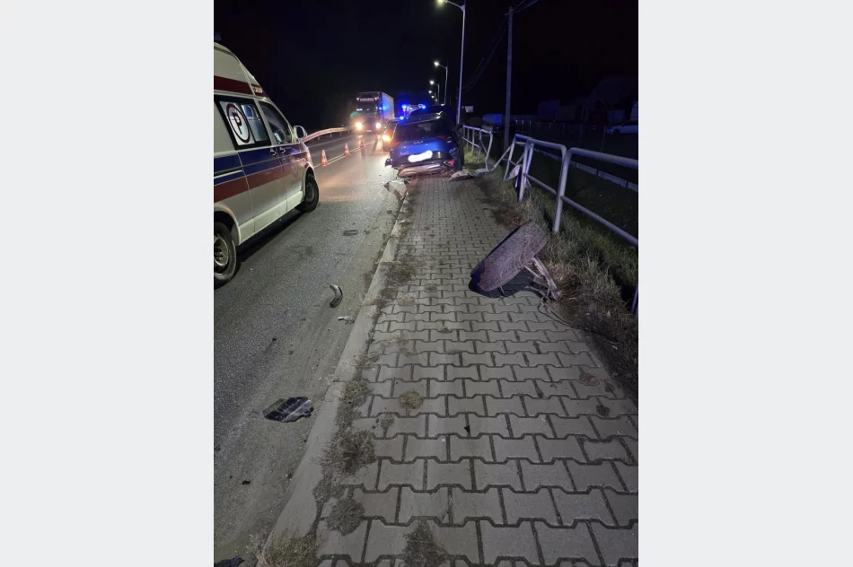 Zasnął za kierownicą i spowodował kolizję - zdjęcie 4