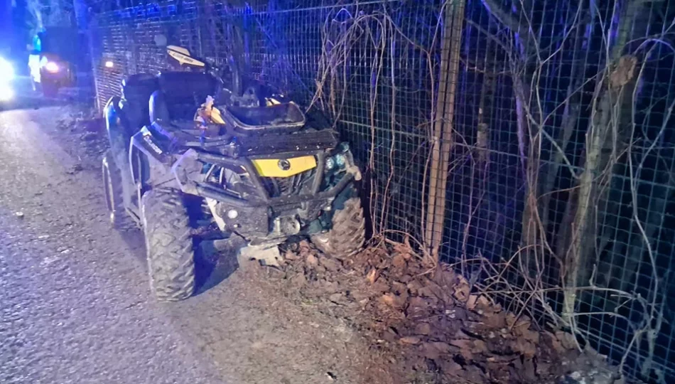 ​Wypadek na quadzie – kierowca ukarany mandatem - zdjęcie 1