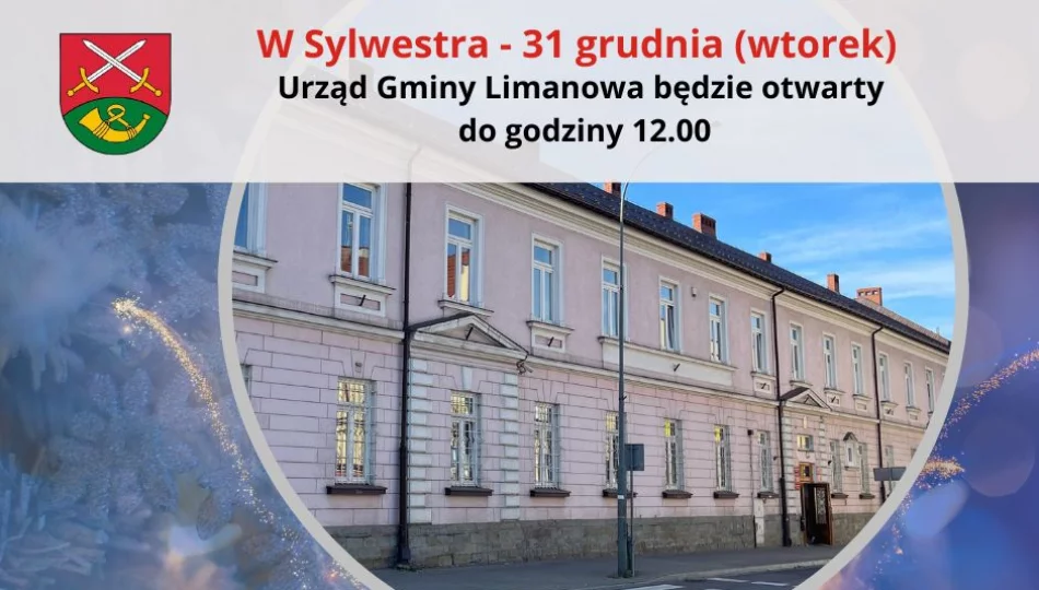 SKRÓCONY CZAS PRACY URZĘDU - 31 GRUDNIA 2024 - zdjęcie 1