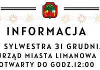 W Sylwestra Urząd Miasta Limanowa otwarty do godz. 12:00 - zdjęcie główne