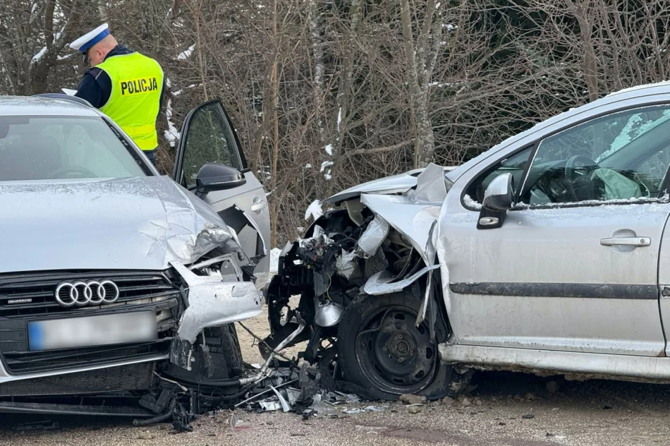 Dwie osoby poszkodowane, droga zablokowana - zdjęcie 4
