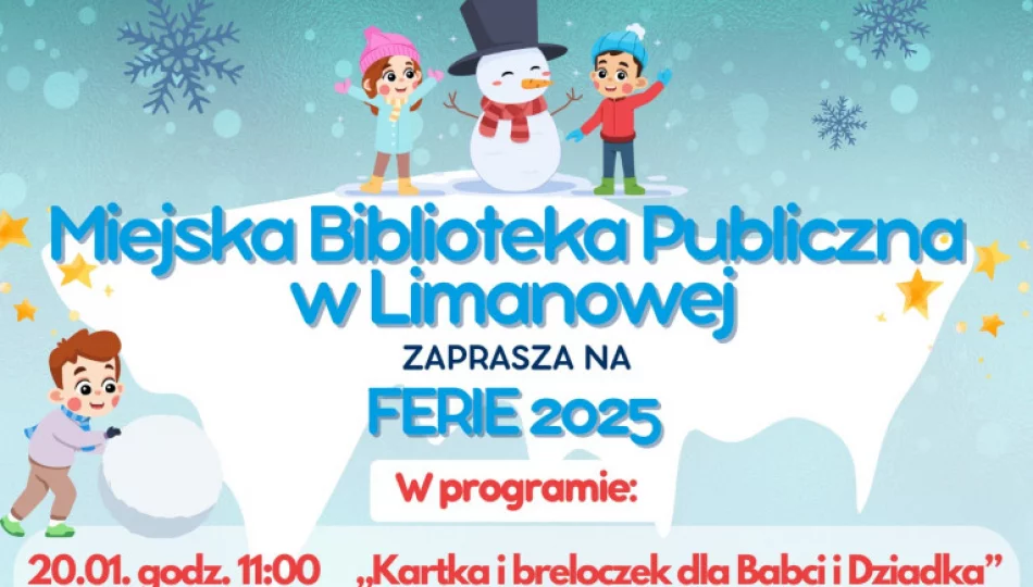 Miejska Biblioteka Publiczna zaprasza czytelników na ferie zimowe - zdjęcie 1