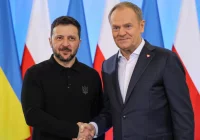 Premier Donald Tusk powitał prezydenta Ukrainy Wołodymyra Zełenskiego - zdjęcie główne