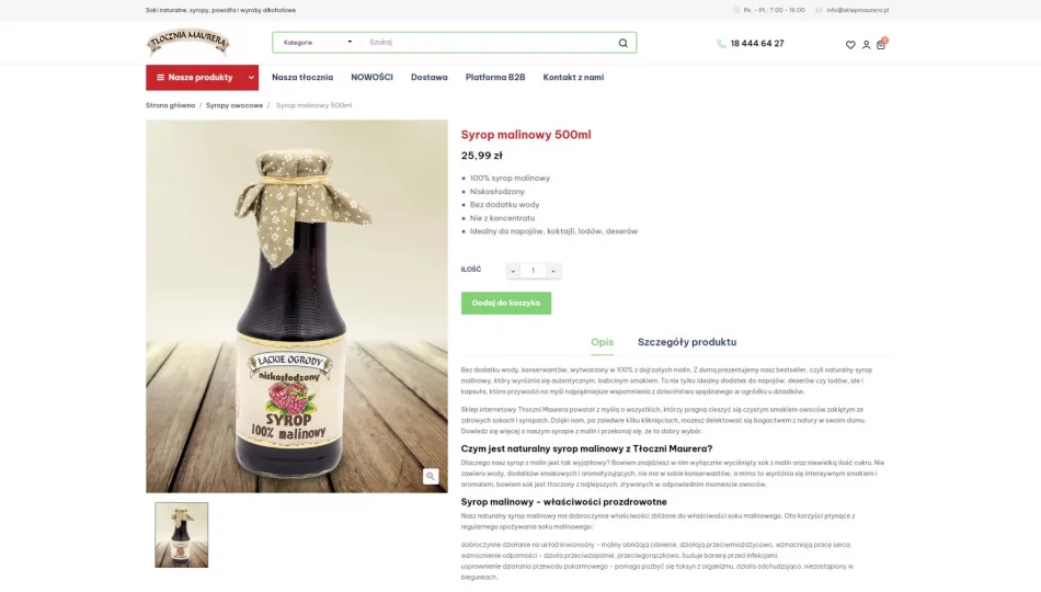 Właściwości syropu malinowego - dlaczego warto mieć go w domu? - zdjęcie 1
