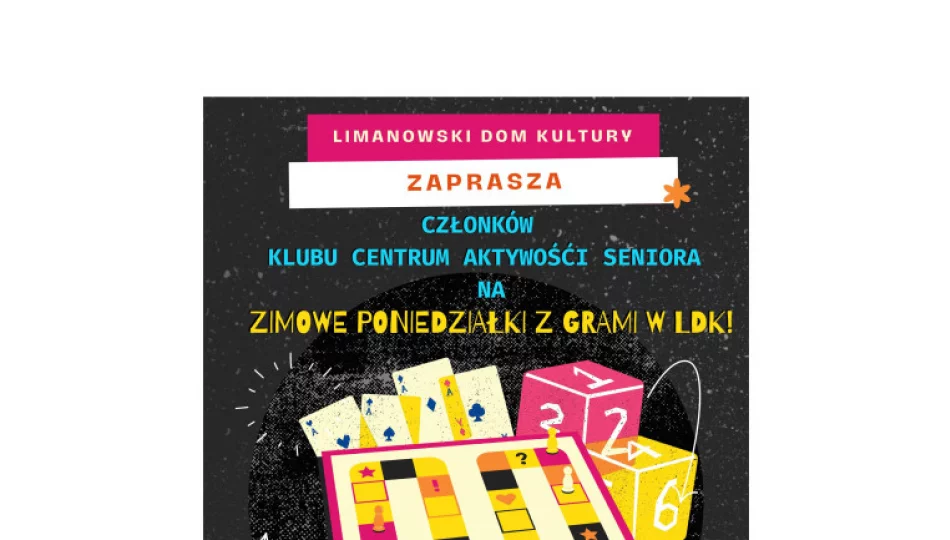 Zimowe poniedziałki z grami w LDK - zapraszamy seniorów - zdjęcie 1
