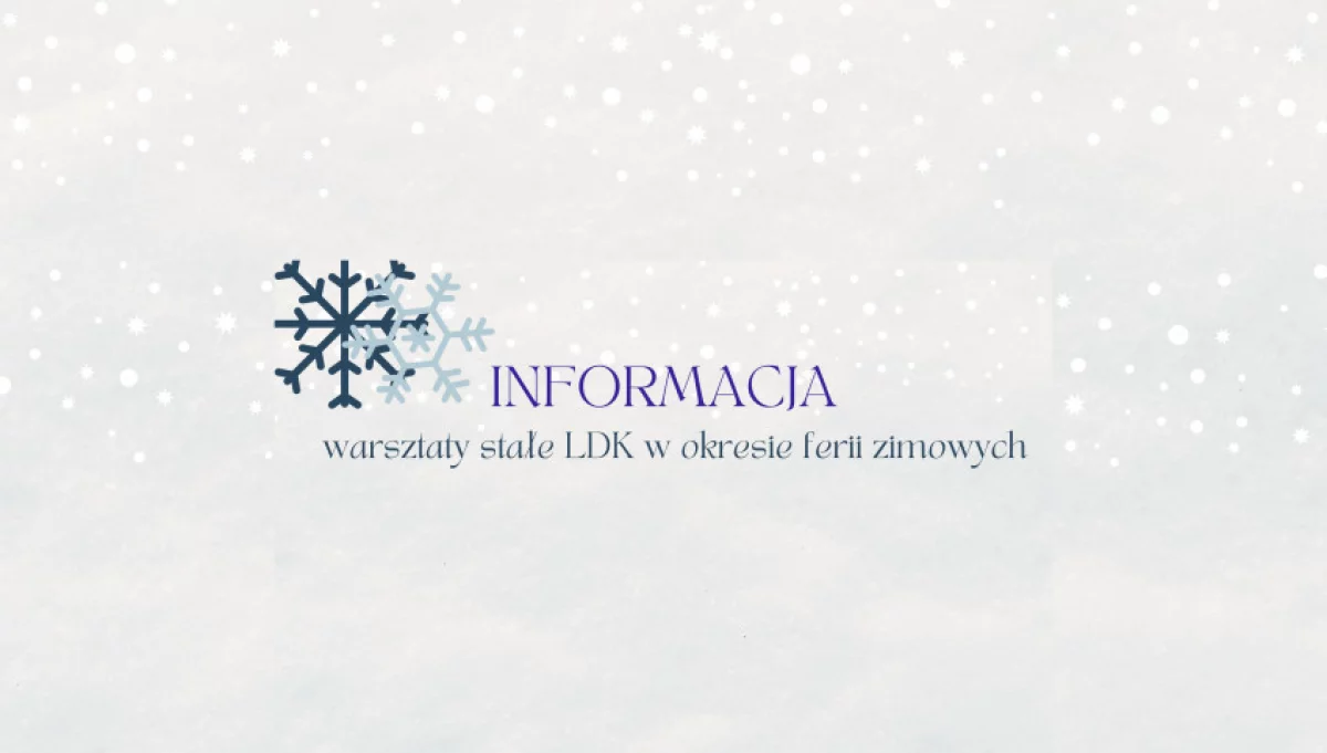 Zajęcia stałe w okresie ferii zimowych - informacja