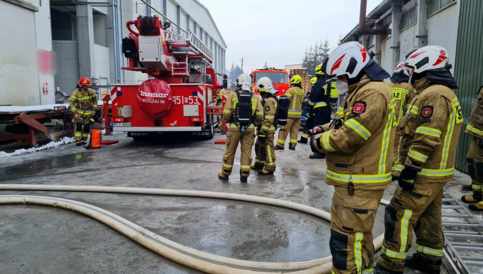 Pożar w zakładzie produkcyjnym, w akcji kilka jednostek straży - zdjęcie 1