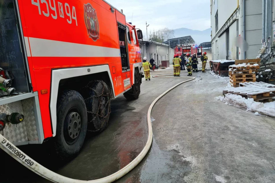 Pożar w zakładzie produkcyjnym, w akcji kilka jednostek straży - zdjęcie 4