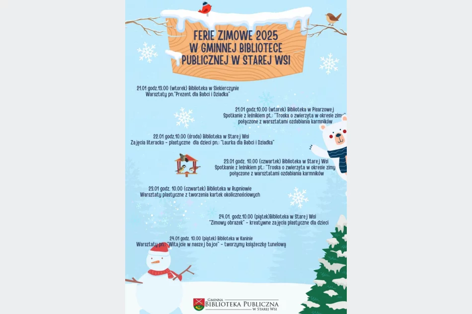 Ferie zimowe w Bibliotece Publicznej w Starej Wsi i jej Filiach - zdjęcie 3