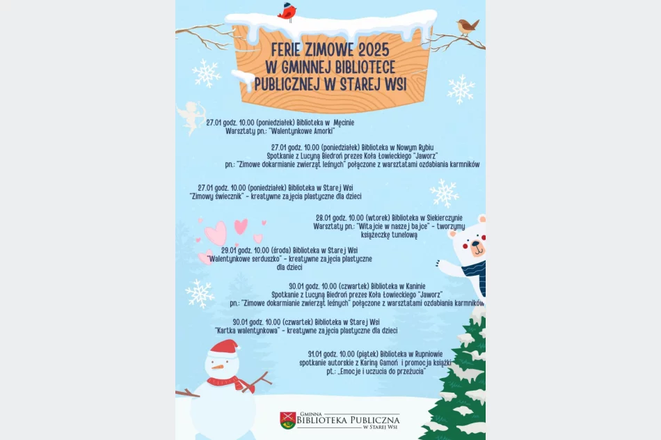 Ferie zimowe w Bibliotece Publicznej w Starej Wsi i jej Filiach - zdjęcie 4