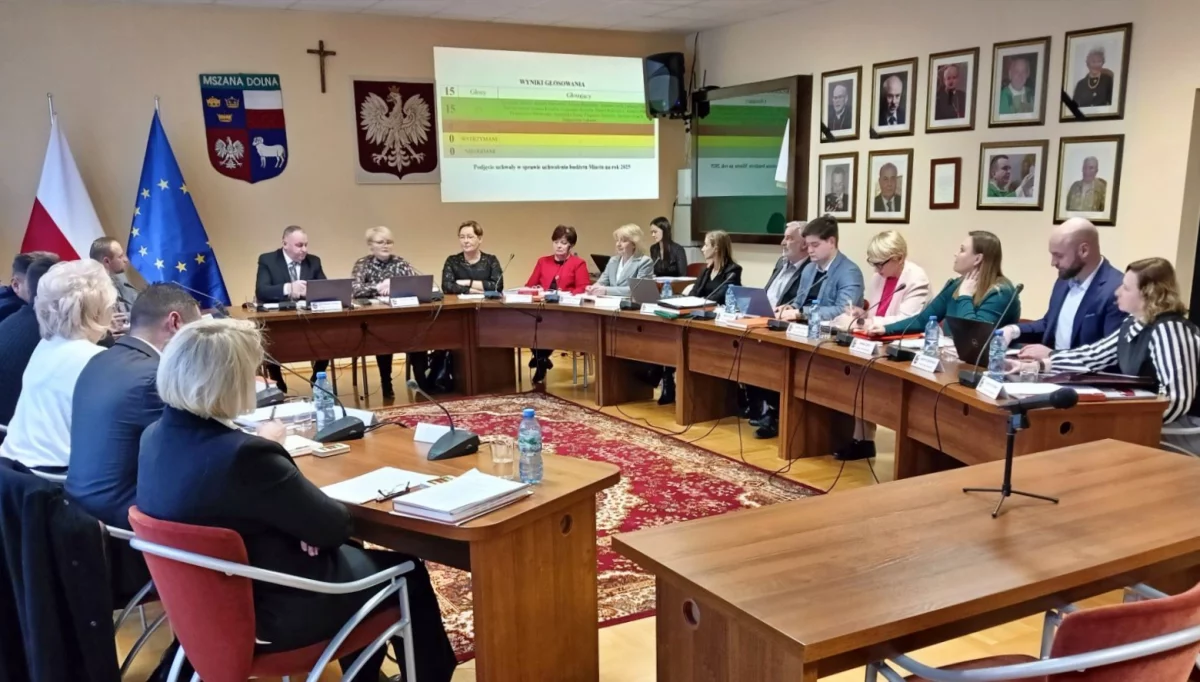 Sesja Rady Miejskiej/fot.: UM Mszana Dolna