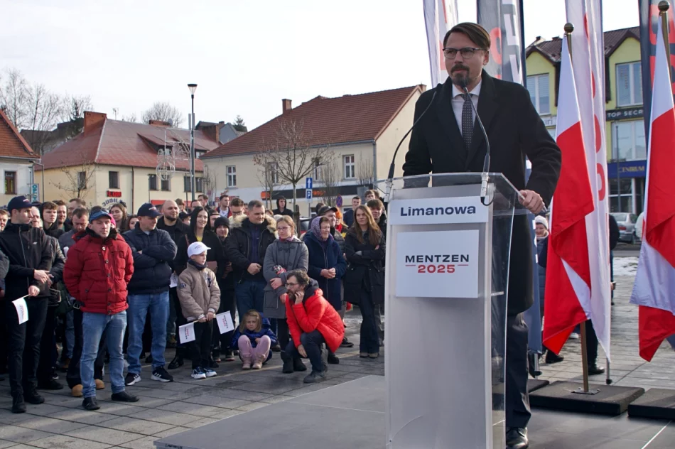 Sławomir Mentzen spotkał się z wyborcami w Limanowej (ZDJĘCIA, WIDEO) - zdjęcie 14