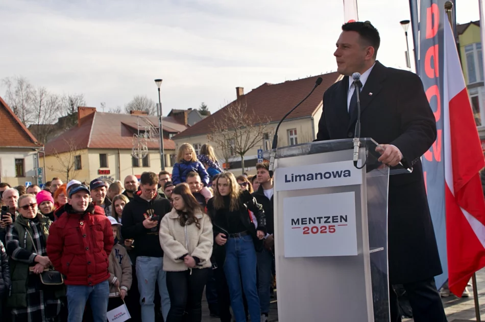 Sławomir Mentzen spotkał się z wyborcami w Limanowej (ZDJĘCIA, WIDEO) - zdjęcie 18