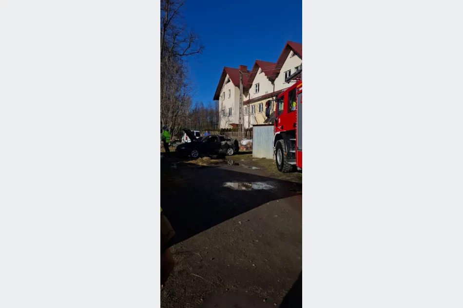 Pożar samochodu zaparkowanego w garażu - zdjęcie 3