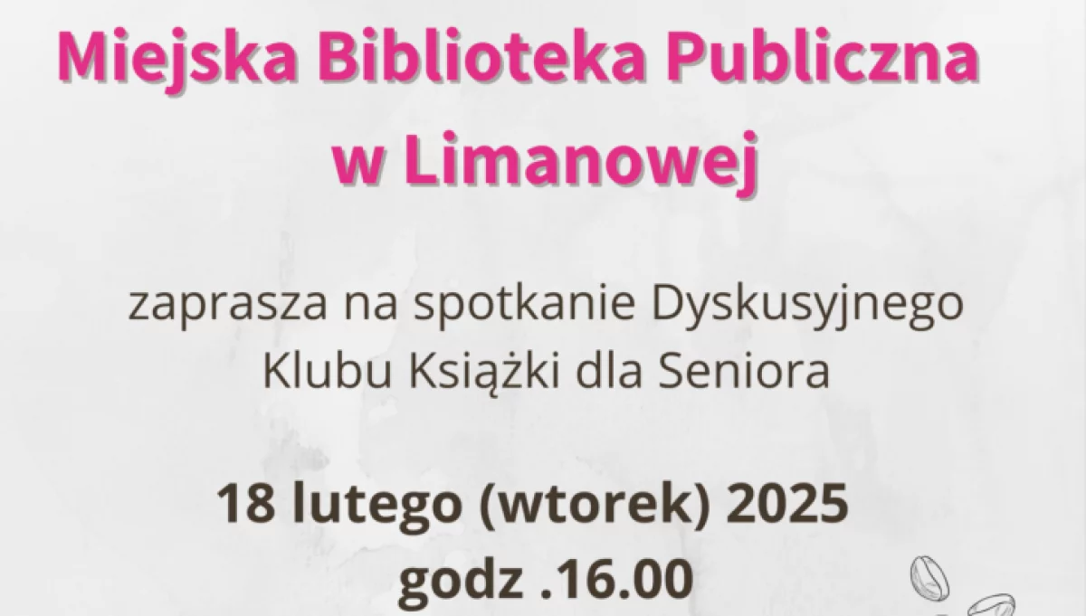 Spotkanie Dyskusyjnego Klubu Książki dla Seniora