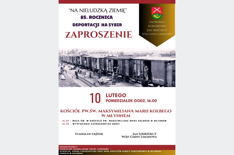Zaproszenie na obchody 85 rocznicy deportacji na Sybir - zdjęcie 2