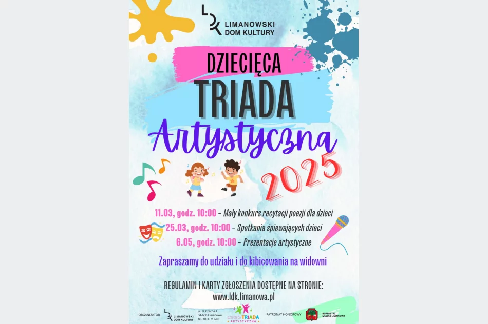 Dziecięca Triada Artystyczna 2025 - zapraszamy do udziału! - zdjęcie 2