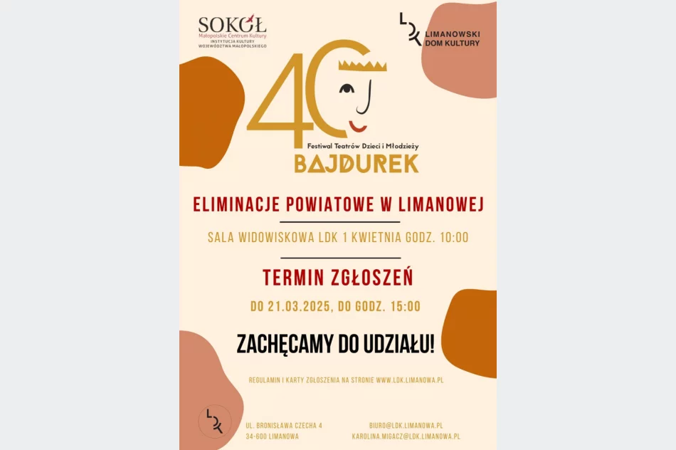 Eliminacje powiatowe 40. Festiwalu Teatrów Dzieci i Młodzieży BAJDUREK już w kwietniu! - zdjęcie 2