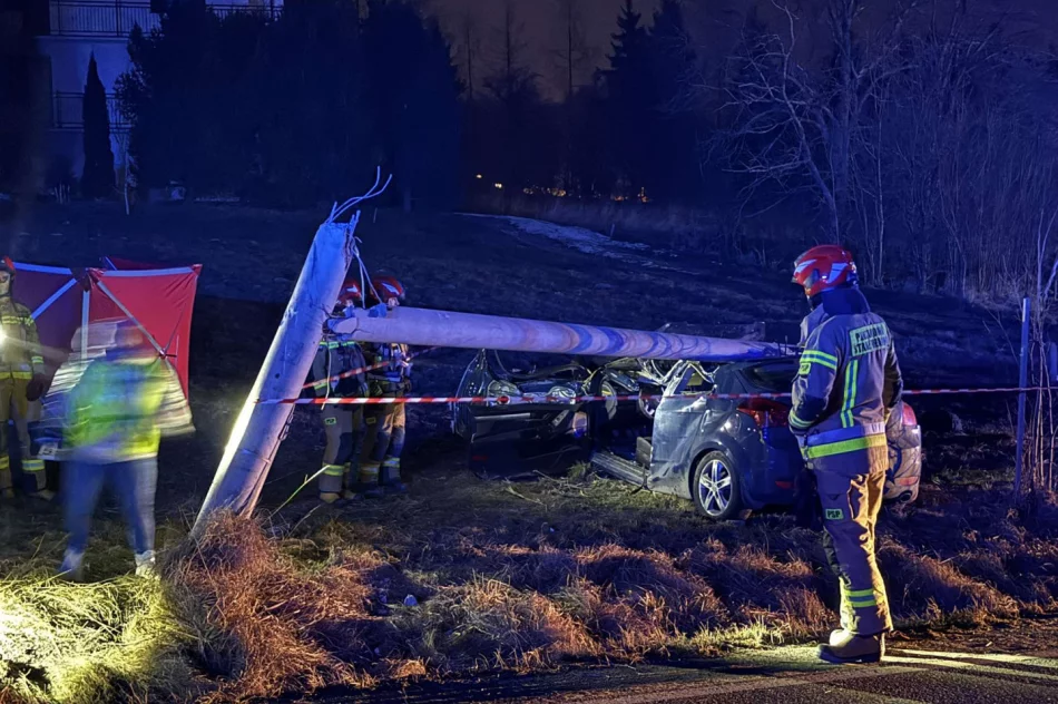 Tragedia podczas wyprzedzania na DK 28 - kierowca samochodu zmarł na miejscu - zdjęcie 3