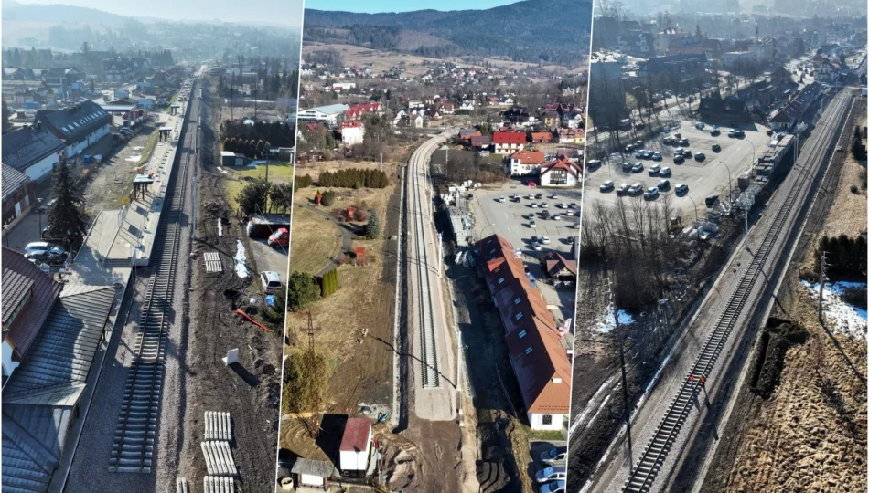 Rozpoczęło się układanie torów na linii kolejowej Chabówka – Nowy Sącz - zdjęcie 1