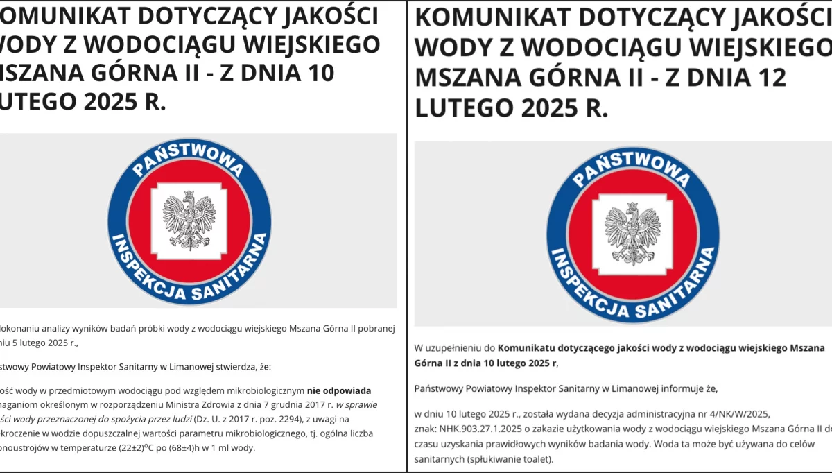 Woda nie spełnia norm. Zakaz "w uzupełnieniu" po dwóch dniach