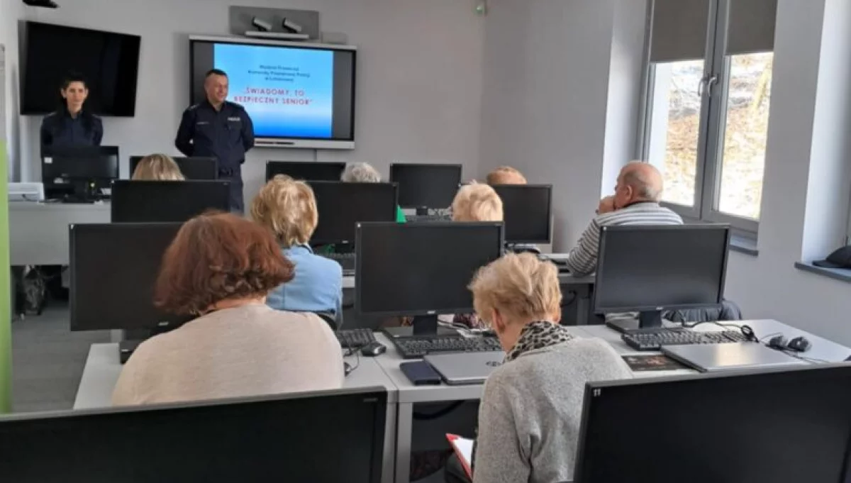 ,,Świadomy, to bezpieczny senior’’- spotkanie z przedstawicielami Komendy Powiatowej Policji w Limanowej