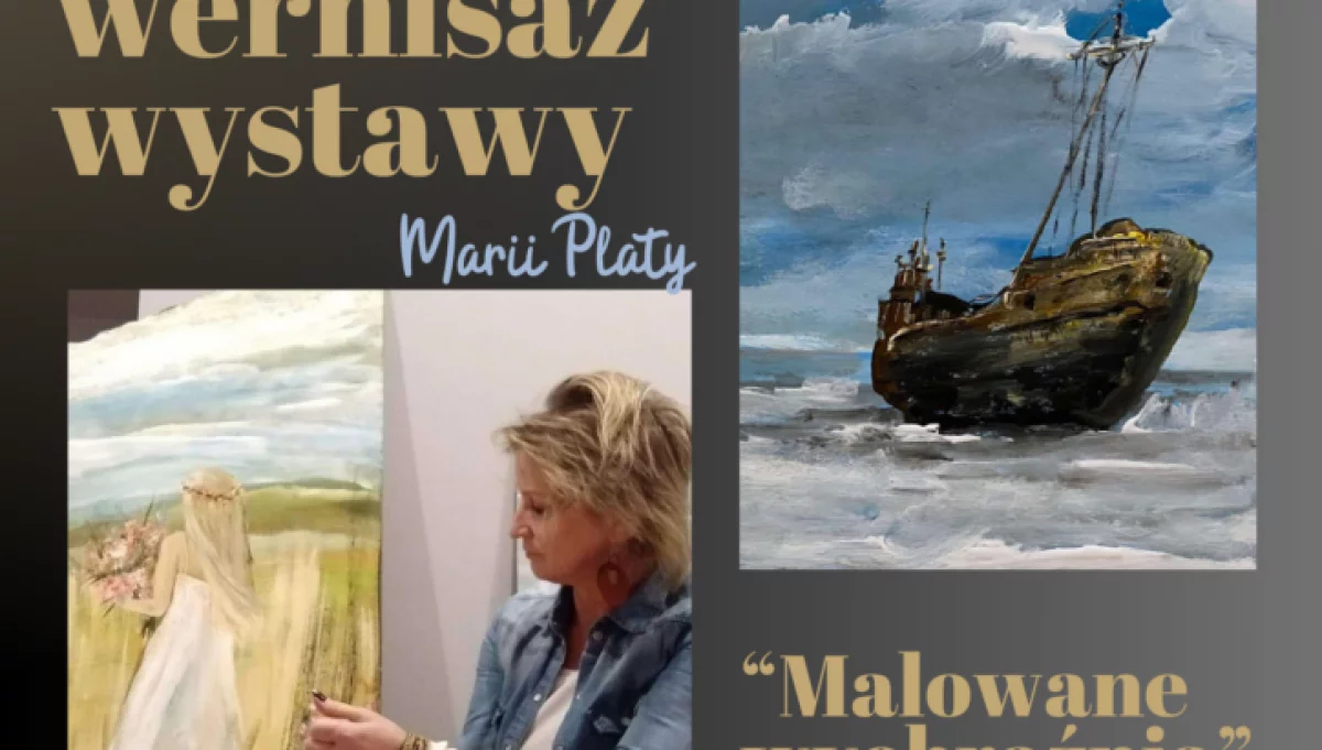 Miejska Biblioteka Publiczna zaprasza na wernisaż wystawy Marii Platy pt. ,,Malowane wyobraźnią’’