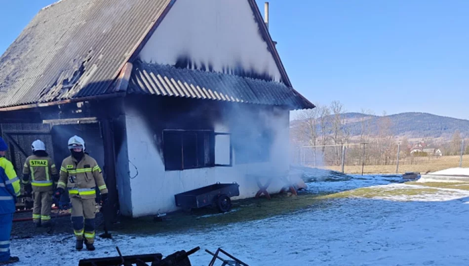 ​Pożar budynku gospodarczego - zdjęcie 1