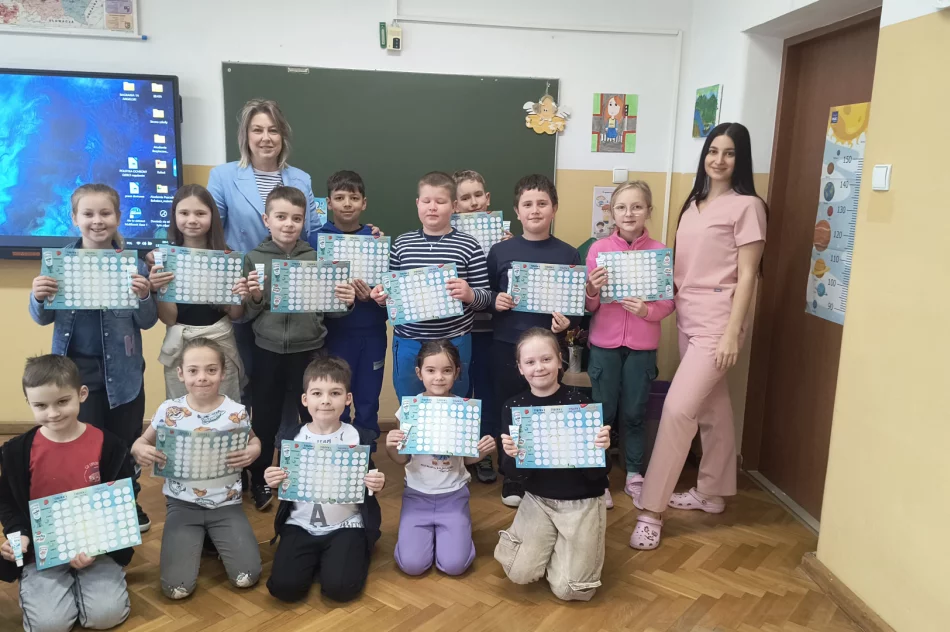 Spotkanie edukacyjne o higienie jamy ustnej w Szkole Podstawowej nr 1 w Męcinie - zdjęcie 7