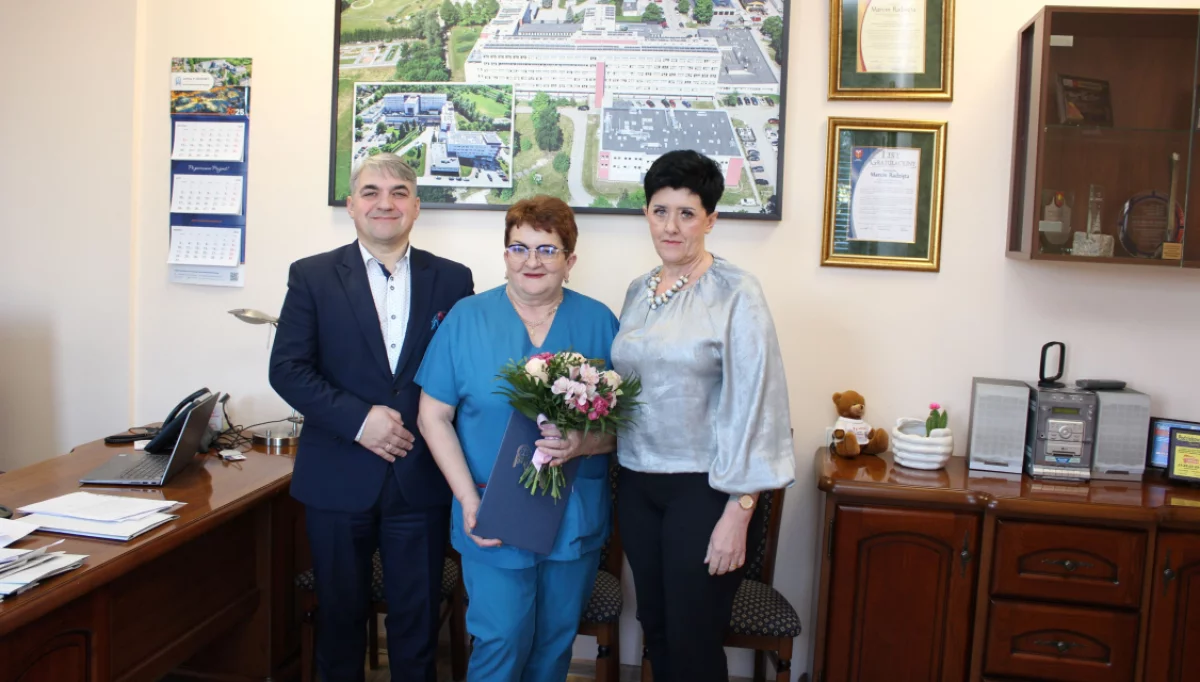 Pożegnanie pracownika szpitala/fot.: Szpital Limanowa