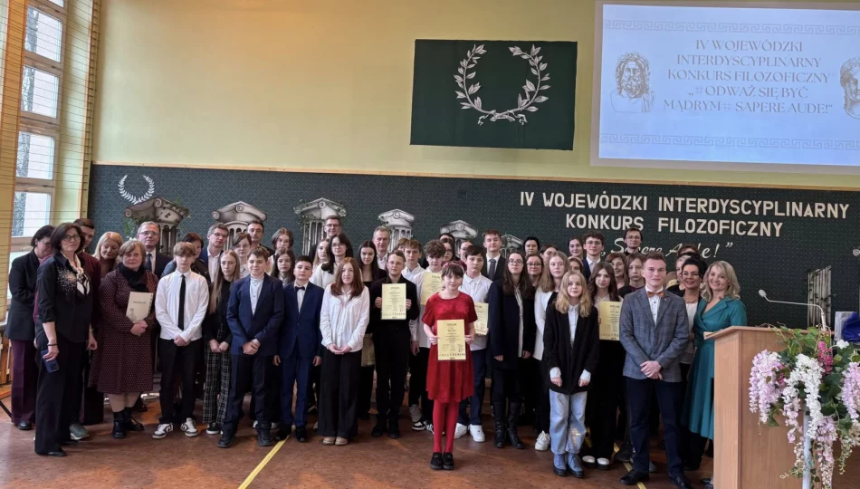 Gala Finałowa IV Wojewódzkiego Interdyscyplinarnego Konkursu Filozoficznego - zdjęcie 1