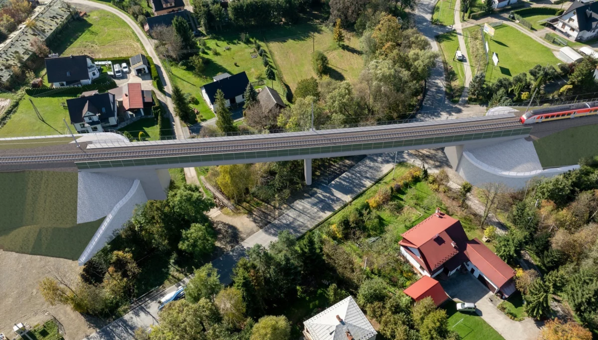 Wizualizacja mostu kolejowego w Limanowej/fot.: PKP PLK S.A., Podłęże - Piekiełko
