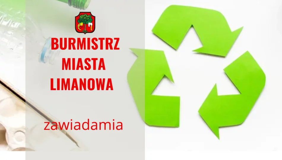 Burmistrz Miasta Limanowa zawiadamia - zdjęcie 1
