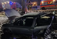 20-letni kierowca rozbił samochód o drzewo - zdjęcie główne