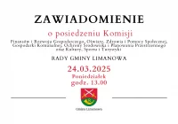 Zawiadomienie o posiedzeniu Komisji Rady Gminy Limanowa - 24.03 - zdjęcie główne
