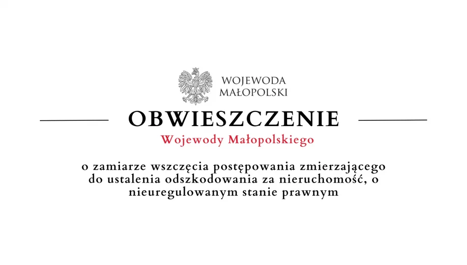 Obwieszczenie Wojewody Małopolskiego - 19.03 - zdjęcie 1