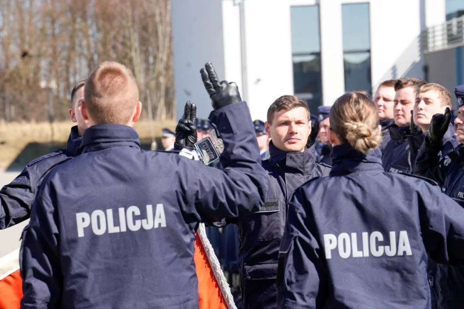 Ślubowanie 106 nowych funkcjonariuszy, 1 trafi do Limanowej - zdjęcie 7