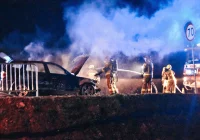 Pożar samochodu na DK28 - nikt nie został ranny - zdjęcie główne