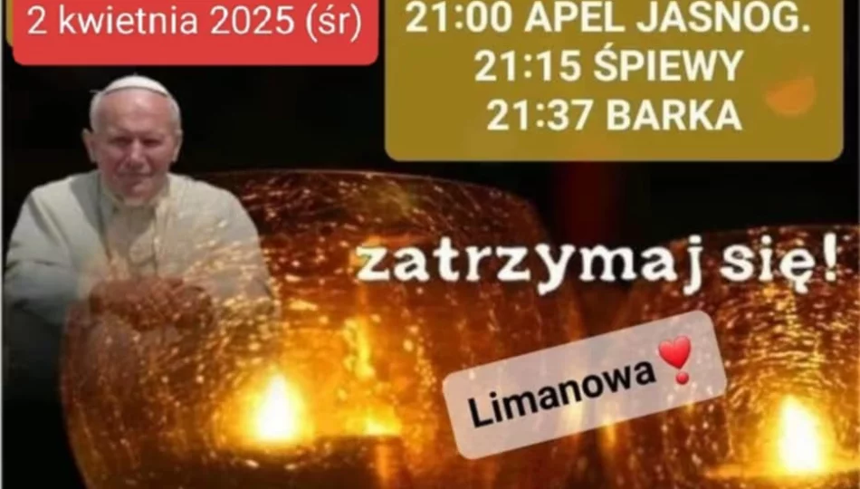 Barka przed Bazyliką Limanowską – wspomnienie Jana Pawła II w 20-tą rocznicę śmierci - zdjęcie 1