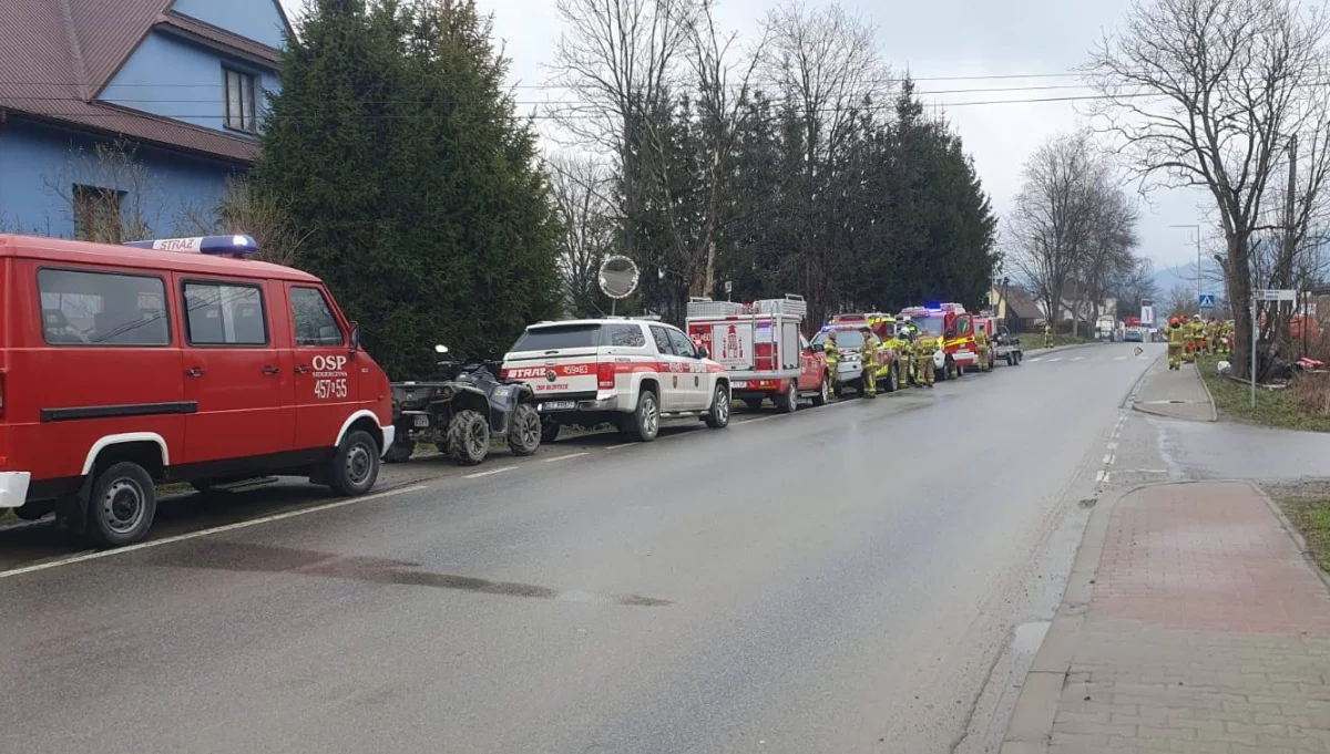 Akcja poszukiwawcza zaginionego mężczyzny/fot.: OSP Łososina Górna