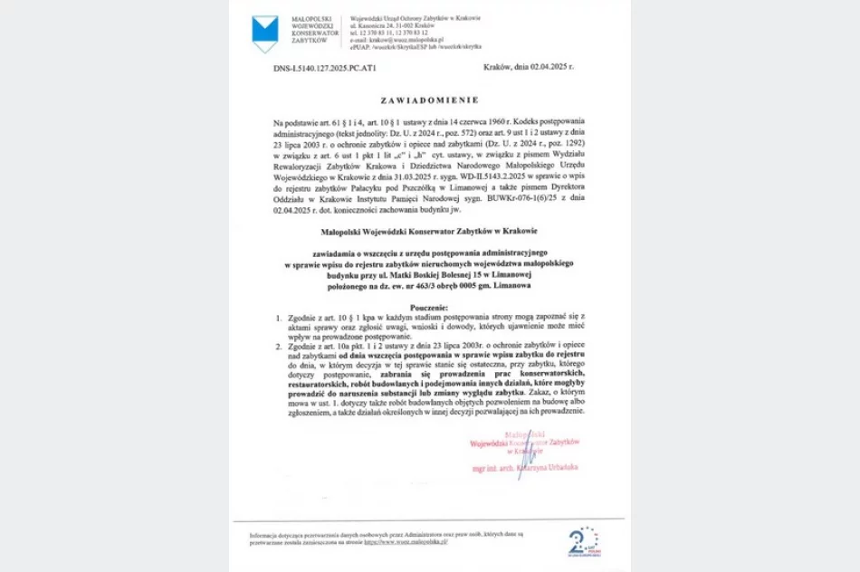 Z urzędu ruszyło postępowanie ws. wpisu do rejestru zabytków - zdjęcie 2