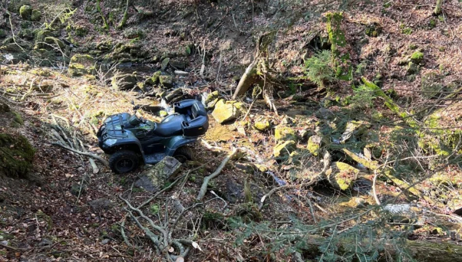 Wypadek z udziałem quada na szlaku turystycznym - zdjęcie 1