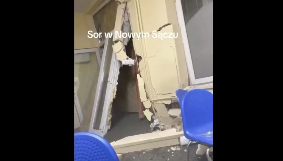 "Sklejka nie wytrzymała" - beton do szpitala wlał się przez... drzwi - zdjęcie 1