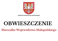Obwieszczenie Marszałka Województwa Małopolskiego - zdjęcie główne