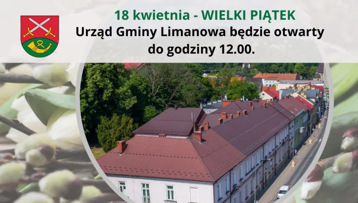 Skrócony czas pracy urzędu - 18 kwietnia